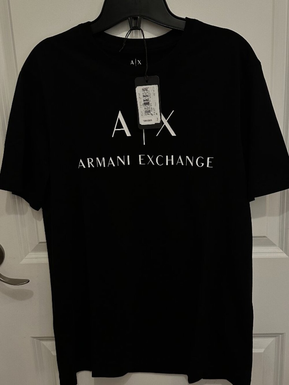 New Armani Exchange Men’s Black Logo Graphic T-Shirt Size M Regular Fit NWT